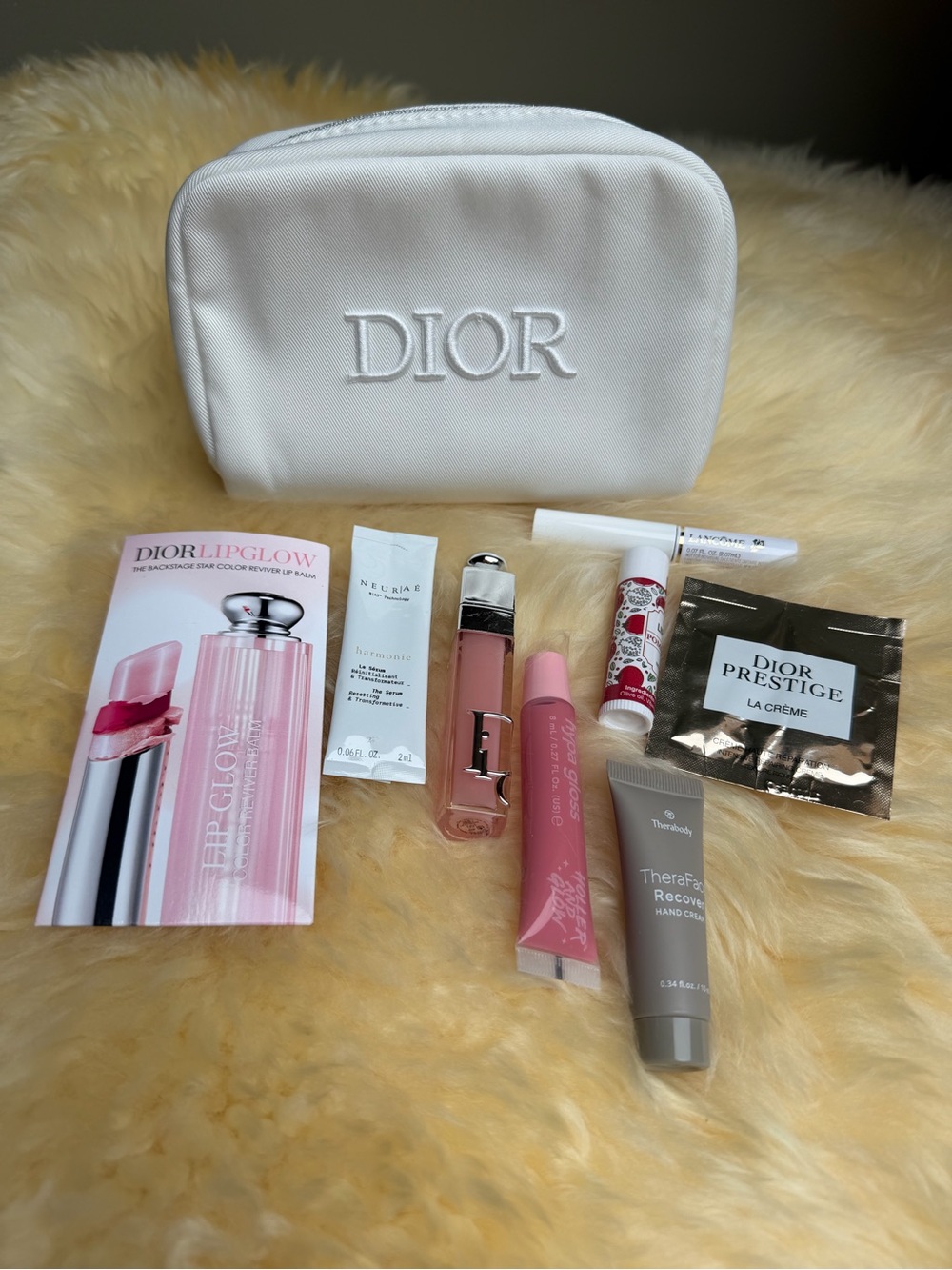 Dior Women's Makeup Gift w/Purchase Bag Pouch Pink Lip Maximizer Gloss Bundle